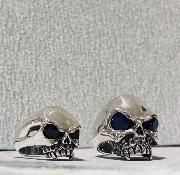 LARGE VAMPIRE SKULL RING w/ CZ EYES Royal Order