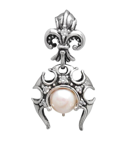 RUE ROYALE CRESTED PEARL PENDANT