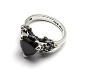 AMELIA HEART RING w/ ONYX – Royal Order