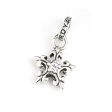5 POINT FLEUR DE LIS STAR PENDANT w/ CZ