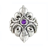 FLEUR DE LIS TRELLIS RING w/ CZ