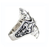 FLEUR DE LIS TRELLIS RING w/ CZ