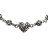 ROSEBEAD BRACELET w/ CARVED HEARTS