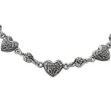 ROSEBEAD BRACELET w/ CARVED HEARTS