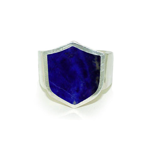 SHIELD RING w/ SEMIPRECIOUS STONES