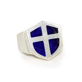 SERPICO SHIELD & CROSS RING w/ SEMIPRECIOUS STONE