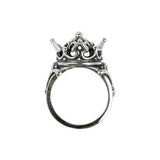 CRUSADER CROWN RING w/ CZ