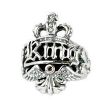 KING CROWN RING w/ CZ