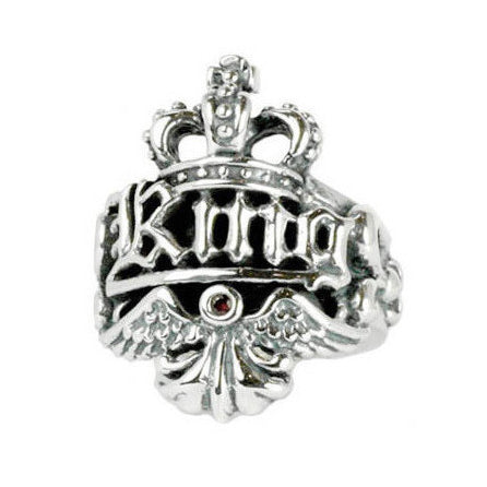 KING CROWN RING w/ CZ