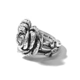 HEART ROSE RING w/ PAVÉ CZS
