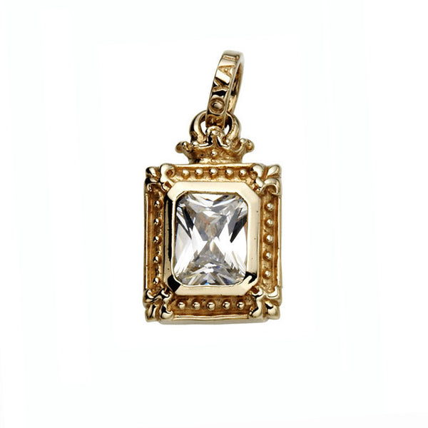 DEMI GOD SQUARE PENDANT w/ CZ