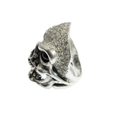 GORGEOUS SKULL RING w/ CZ & PCZ