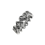 ALTERNATING TINY ALLEGRA HEARTS RING w/ CZs