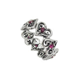 ALTERNATING TINY ALLEGRA HEARTS RING w/ CZs