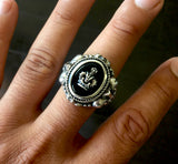 OVAL FRAME RING with FDL SIDES AND CZS