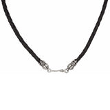 LEATHER NECKLACE w/ REGAL FLEUR-DE-LYS