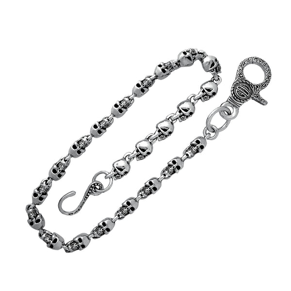 MEDIUM SKULL WALLET CHAIN w/ GOD CLIP
