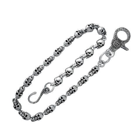 MEDIUM SKULL WALLET CHAIN w/ GOD CLIP
