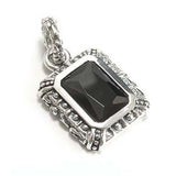 GOD SQUARE PENDANT w/ ONYX