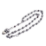 SACRED HEART ROSARY w/ PRECIOUS STONES