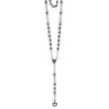SMALL ROSE BEAD ROSARY w/ STAR OF DAVID