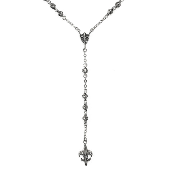 SMALL ROSE BEAD ROSARY w/ FDL