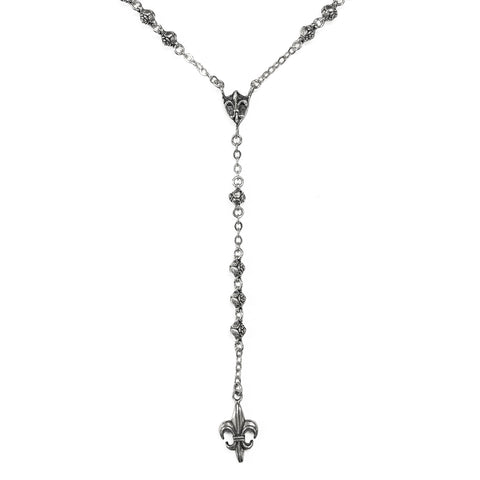 SMALL ROSE BEAD ROSARY w/ FDL