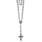 ROSES & SKULLS ROSARY w/ CROSS OF CROWNS