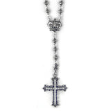 ROSES & SKULLS ROSARY w/ MEDIUM CONSORT CROSS