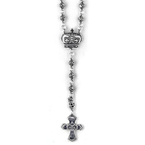 ROSES & SKULLS ROSARY w/ EPOCA CROSS