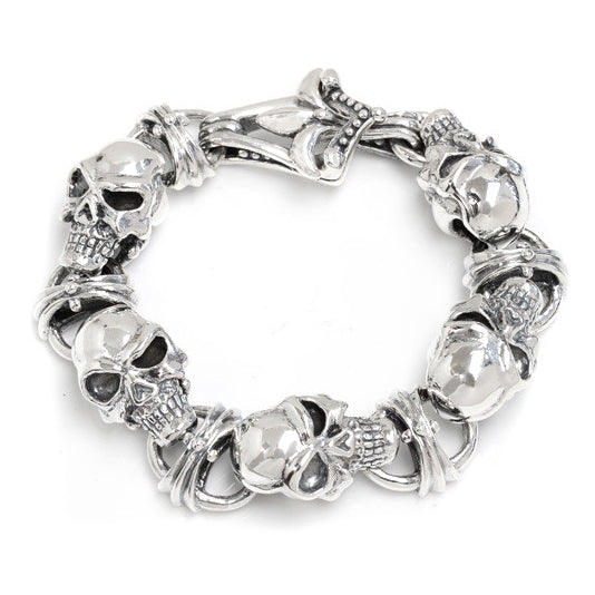 CRUSADER SKULL BRACELET w/ CROSS