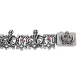 SMALL QUEEN CROWN TRELLIS BRACELET w/ CZs