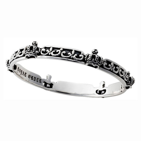 CROWN & FLEUR DES LIS BANGLE