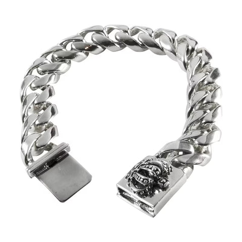 BIG LINK BRACELET w/ CROWN BOX CLIP