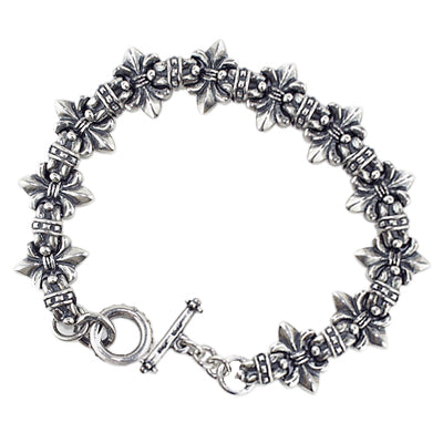DOUBLE FLEUR-DE-LYS & GO BEAD BRACELET