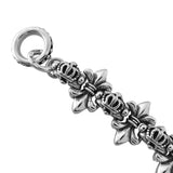 DOUBLE FLEUR-DE-LYS & CROWN BEAD BRACELET