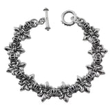 DOUBLE FLEUR-DE-LYS & CROWN BEAD BRACELET