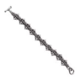 DOUBLE FLEUR-DE-LYS & CROWN BEAD BRACELET
