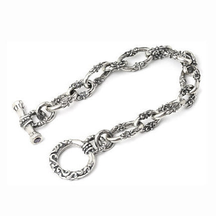 SMALL / MEDIUM CHAIN BRACELET w/ TOGGLE & CZs
