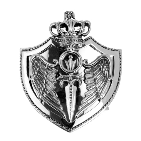 WINGED DAGGER SHIELD BELT BUCKLE