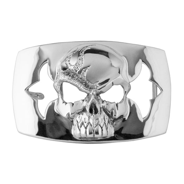 FLEUR-DE-LYS SKULL BELT BUCKLE
