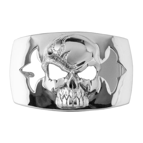 FLEUR-DE-LYS SKULL BELT BUCKLE