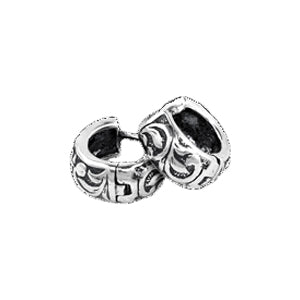 CARVED HOOP EARRINGS