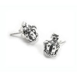 HALF TINY CROWN STUD EARRINGS