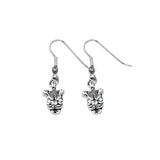 MINI PIT BULL EARRINGS w/ PRECIOUS STONE EYES