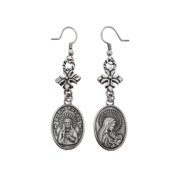 MADONNA EARRINGS w/ CROSS HOOK
