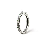 SMALL RIBBON BAND HOOP EARRINGS w/ CZ