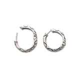 SMALL RIBBON BAND HOOP EARRINGS