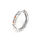 LARGE RIBBON BAND HOOP EARRINGS w/ CZ