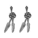 SEDONA ROSE EARRINGS w/ FEATHERS